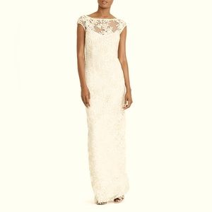 Ralph Lauren embroidered sheath gown